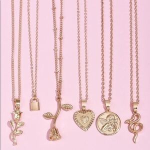 NEW!! 💛 6pc Charm Necklaces